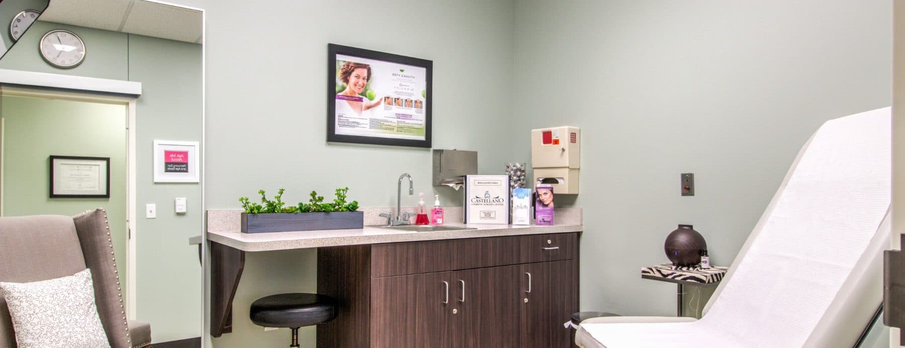 A consultation room at Castellano Cosmetic Surgery Center in South Tampa